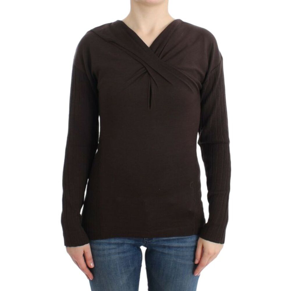 Cavalli Brown knitted wool Women's sweater